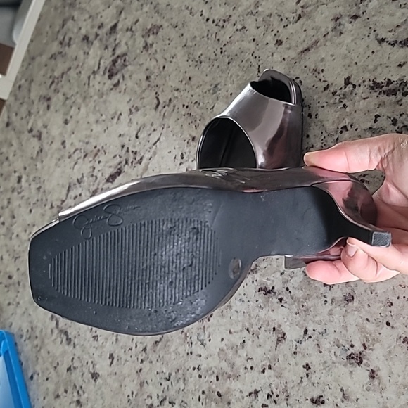 Open toes chrome heels - Picture 3 of 5